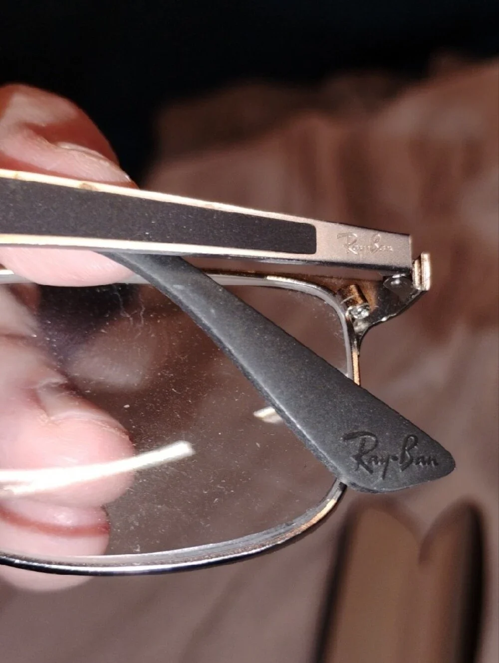 Ray-Ban Matte Black Semi-Rimless Eyeglasses